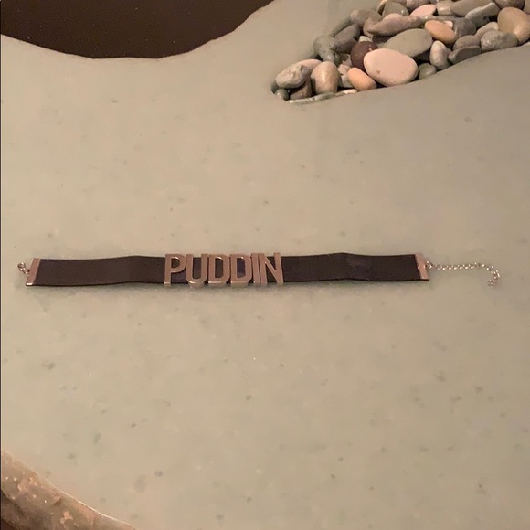 Harley Quinn Puddin collar black silver hardware - Picture 4 of 9